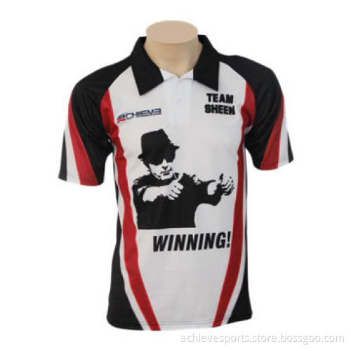 Sublimation Sports Polo Shirt, Made of 100% Polyester, Customized Design